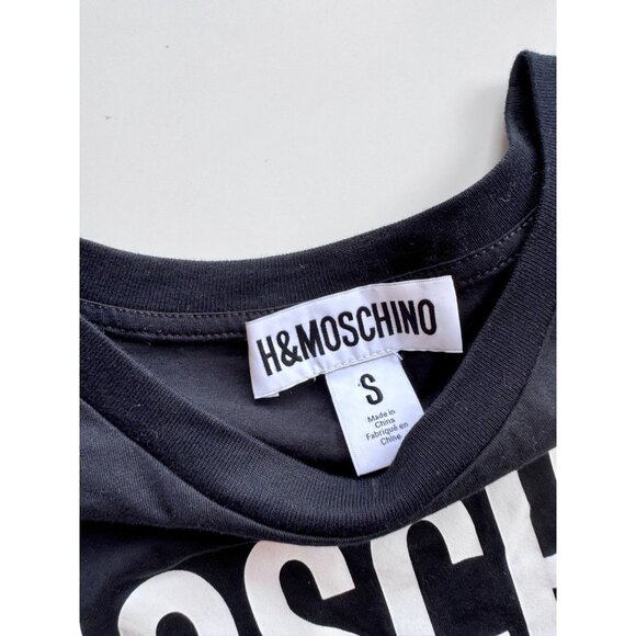 H&M x MOSCHINO x Disney Black Cotton Donald & Daisy Duck T-Shirt, Size S - Picture 8 of 11